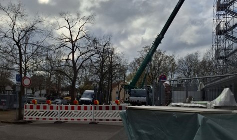 Baustelle Rathaus Stahltreppe, © Stadt Bad Salzuflen