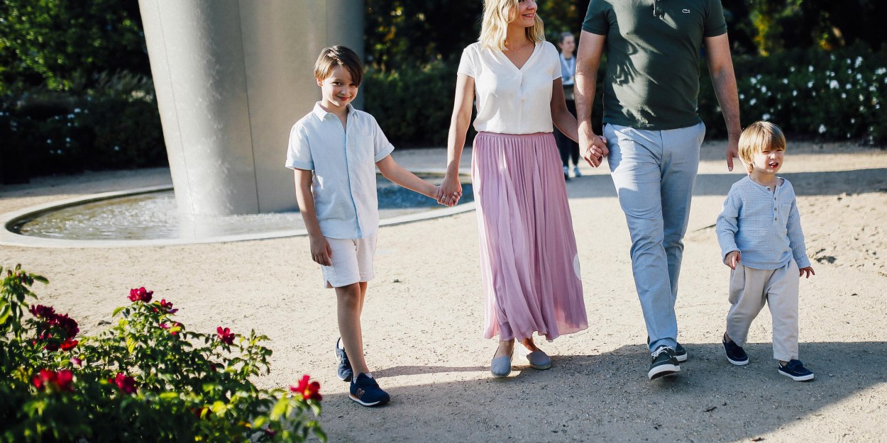 Familie am Solestrand Familie am Solestrand