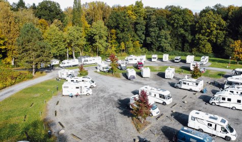 zentrumsnah am Waldesrand gelegener Wohnmobilstellplatz Bad Salzuflen, © Stadt Bad Salzuflen/S. Strothbäumer