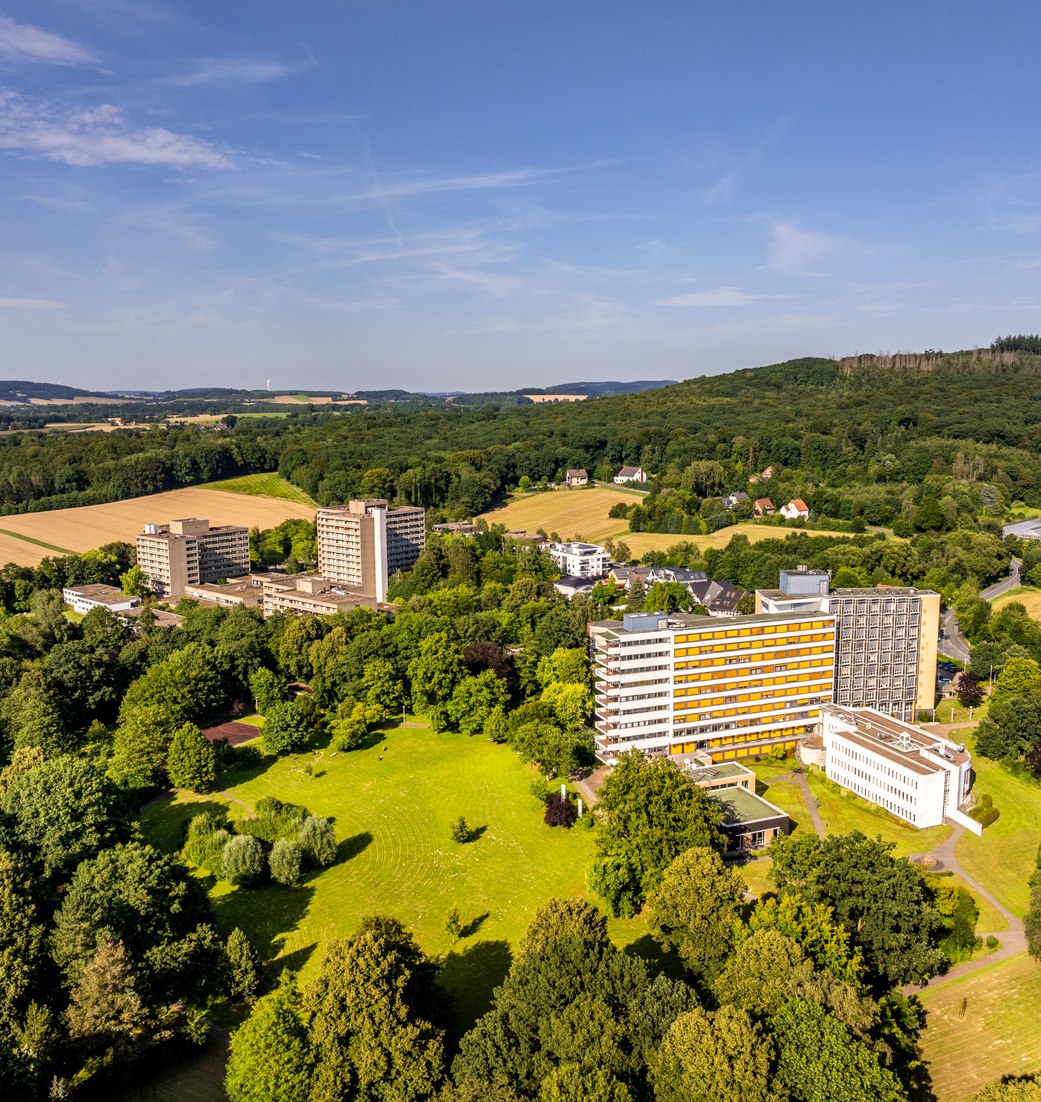 Luftaufnahme einiger Kliniken in Bad Salzuflen