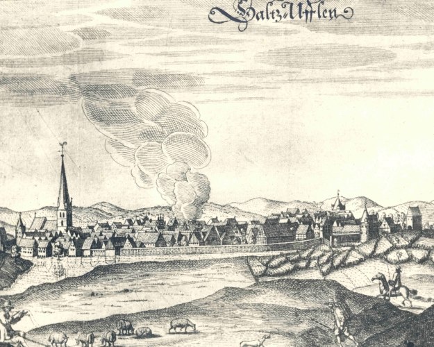 Kupferstich von Elias van Lennep: Stadtansicht von 1663, © Stadt Bad Salzuflen
