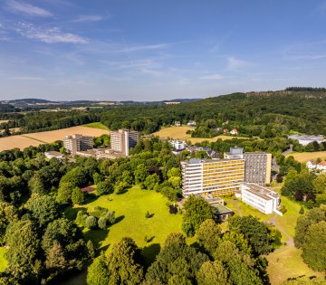 Luftaufnahme einiger Kliniken in Bad Salzuflen