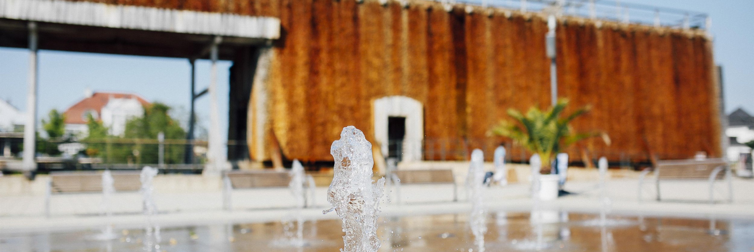 Wasserspiel im Kurpark am Erlebnisgradierwerk, © Stadt Bad Salzuflen/S. Strothbäumer