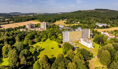 Luftaufnahme einiger Kliniken in Bad Salzuflen