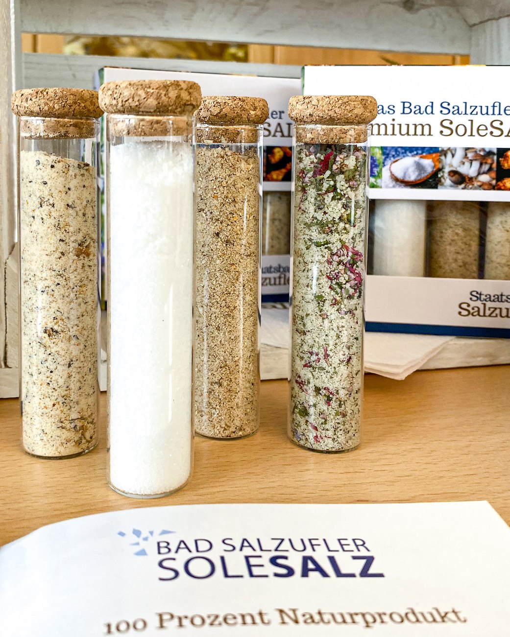 Präsentation 4er Set Premium Salz, © Staatsbad Salzuflen / D. Schneider
