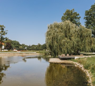 Kurparksee mit Kneipp-Erlebnisinsel, © Stadt Bad Salzuflen/M. Adamski