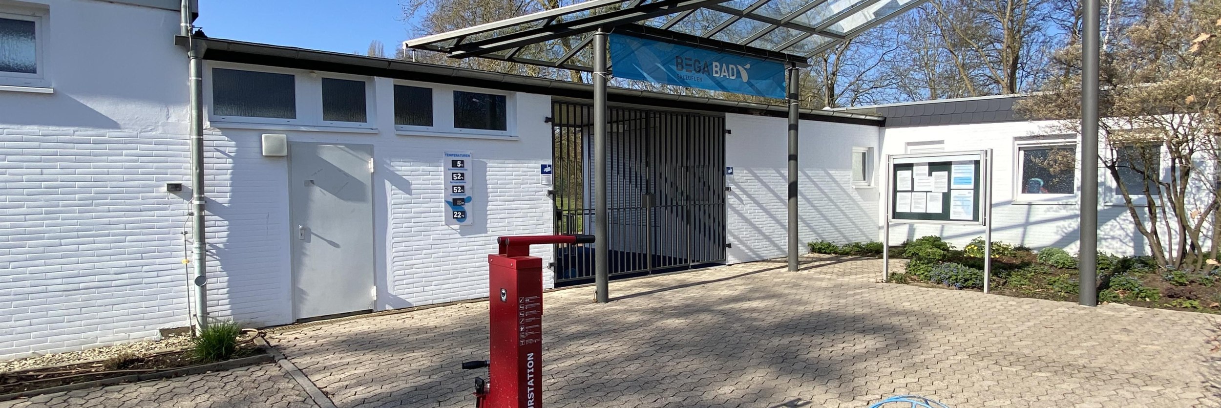 Radservice-Station am Bega Bad, © Stadt Bad Salzuflen / S. Gräbner
